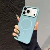 Funda magnética mate para iPhone 18 de un solo color 16 con forro de terciopelo, compatible con Apple 17 Air, funda oficial de TPU para teléfono