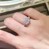 Anillo de moissanita de 3 quilates color D nuevo con encaje de microincrustación anillo de diamante para mujer venta al por mayor bolígrafo de diamante con certificado tarjeta negra