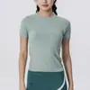 Nova roupa de ginástica feminina personalizada para primavera e verão, roupa de corrida de cor sólida, roupa de ioga, anti-luz, absorvente de suor, respirável, de secagem rápida, atacado