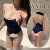 Jiuli Qingchuan Sexy Sexy Tirantes Azul Mar Una Pieza Estilo Ins Look Adelgazante Íntimos para Mujer Sin Quitar Productos para Adultos
