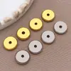 Contas Espaçadoras de Aço Inoxidável Acessórios para Joias DIY Contas para Colar Pulseira Contas Soltas Aço Titânio Contas Planas Pulseira Contas de Disco