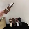 Primer Encuentro: Sandalias de Verano para Mujer Elegantes y Únicas - Versátiles, Casuales, de Tacón Alto, Puntera Cuadrada, Uso Bidireccional, con Tacón de Cuña y Diseño de Pinza para el Dedo del Pie