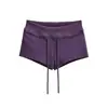 Shorts esportivos pretos de cintura baixa para mulheres, cintura elástica de verão, valoriza silhuetas petite, modelador, hot pants casuais ultracurtos