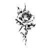 Os adesivos de tatuagem Rose Herbal são à prova d'água e resistentes ao suor, tatuagens artificiais semipermanentes de longa duração com estética americana para homens e mulheres nos braços e pernas.