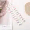 Garra de Águia Pequena Série de Estampas Casuais Manicure Usável para Mulheres 24 Peças Manicure Pronta Unhas Amêndoa