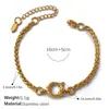 Pulsera de Moda Europea y Americana Collar de Oro de 18K Cadena en Forma de O Collar de Cristal Pulsera de Perlas Collar de Circonita Joyería de Acero Inoxidable