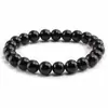 Pulseira de contas turquesa padrão dragão preto pulseira de energia cordão elástico pulseira colorida de miçangas joias de mão transfronteiriças ponto