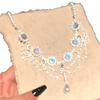 Collar Súper Brillante Princesa Fugitiva para Mujer, Nuevo Modelo 2024, Gama Alta, Lujo Ligero, Estilo de Nicho, Exquisita Cadena para Clavícula