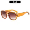 Nuevas Gafas de Sol Aviador de Doble Puente Ancho Lateral de Moda Gafas de Sol Hip Hop Punk Europeas y Americanas Transfronterizas Gafas de Sol Personalizadas