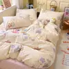 ¡Fresco y simple! Juego de ropa de cama de tres piezas 100% algodón Clase A para dormitorios estudiantiles, juego de cuatro piezas 100% algodón para dormitorios universitarios, incluyendo funda de edredón y sábana bajera