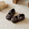 Zapatos Mary Jane de Cuero con Lazo para Niñas 2026 Primavera/Verano Nuevos Zapatos de Baile Poco Profundos Retro Franceses para Niños Modernos