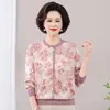 2026 Novo Modelo de Camisa de Tricô de Manga Longa para Mães, Elegante e Estilosa, Blusa T-shirt Curta para Mulheres de Meia-Idade e Idosas, Primavera e Outono