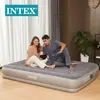 Colchón de Aire Doble Intex Gris con Bomba Eléctrica USB Integrada, Superficie Afelpada, Inflable, Venta al por Mayor