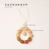 Cadena para teléfono móvil Bodhi desgastada inspirada en el Zen, estilo oso Bodhi quemado con carbono, colgante de gato de la fortuna, accesorio de pulsera unisex