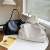Nova Bolsa Tote Transfronteiriça Estilo Coreano Estilo Simples Textura de Couro Macio Bolsa Feminina Grande Capacidade Bolsa Transversal Versátil para Trabalho e Deslocamento