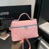 Caixa de bolsa pequena estilo Chanel com trama de losangos bolsa caixa 2026 Outono nova elegante estilosa simples bolsa transversal bolsa pequena de ombro único
