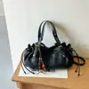 Bolsa tote grande de estilo vintage coreano para mulheres, bolsa de ombro, nova moda outono 2026, bolsa simples para o dia a dia