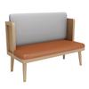 Mesa y silla de cafetería nórdica para té con leche, combinación de dulces, librería, bar, área de descanso, sofá de madera maciza con asiento de tarjeta