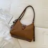 Mochila de ante Melard, color liso, estilo retro, colección de otoño 2026, bolso de hombro casual, bolso cruzado relajado