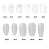 Caja de Piezas de Uñas Postizas Nuevas, Paquete Completo de Pegatinas, Transparente Mate, Uñas Postizas de Uso Continuo, Ovaladas Cortas, Sin Costuras, Piezas de Uñas sin Grabado