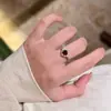 Anillo de Estrella de Diamante Completo con Granate Natural para Mujer, Anillo de Olivino de Lujo de Alta Gama, Joyería de Amatista, Transfronterizo