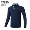 Ropa de Golf Pgm Camiseta de Manga Larga para Hombre Otoño e Invierno Tops Cálidos de Golf Ropa para Hombre Camisa Polo con Cuello