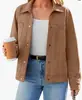 Chaqueta de Mujer Cardigan de Botones Ligero Abrigo de Otoño Casual de Moda Cuello Solapa Corte Holgado Estilo Callejero Vintage