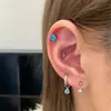 Novos Brincos Delicados de Gota d'Água Coloridos Design de Nicho Cheio de Diamantes Leve Luxo Elegante Simples Versátil Distintivo Tendência