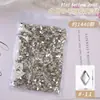 Arte de uñas blanco transparente paquete completo al por mayor diamante de forma plana mini grande pequeño tamaño diamante gota de agua ojo de caballo joyería para uñas