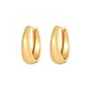 Aretes Populares Europeos y Americanos de Amazon, Aros Geométricos Personalizados de Acero Inoxidable Color Oro con Cristal, Aretes Vintage de Acero de Titanio
