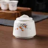 Lata de Chá Estilo Chinês Lata Vazia Lata Selada Lata de Armazenamento de Chá Lata de Armazenamento Lata de Porcelana Lata de Armazenamento de Chá À Prova de Umidade Chá Verde Chá Preto