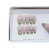 Nai Zi Artesanato Puro Amassado à Mão Nova Cor Goiaba Flor de Cinco Pétalas Tridimensional Gato Francês Olho de Gato Temperamento Pasta para Manicure