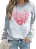 Mi half valentineshirts womens love hearts sweatshirt pink va