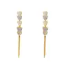 Pendientes Largos con Borla de Zirconia en Forma de Corazón, Versátiles de Moda Lujo Ligero para Mujer, Elegantes y Sencillos con un Toque de Alta Gama, Pendientes Adelgazantes al por Mayor