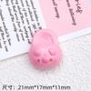 Pantuflas de Cerdito Lindas Dibujos Animados DIY Joyería Pequeña Pegamento Crema Accesorios Horquilla Agujero Zapatos Hebilla Resina Decorativa con X20