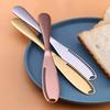 Cuchillo de mantequilla para queso de acero inoxidable 430 de inspección completa de Rukas con agujero, cuchillo para crema, espátula para pan y mermelada, cuchillo para queso