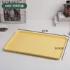 Bandeja de Paja de Trigo Estilo Nórdico Ins Bandeja Rectangular de Plástico para Uso Doméstico Taza para Empanadillas Taza de Té Plato Plato de Frutas