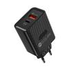 Fibra de Carbono 6D A+C Dispositivo Eléctrico para Teléfono Móvil Compatible con Qc3.0 con Apple y Huawei Pd20W Enchufe Estándar Europeo y Americano Modelos Compatibles