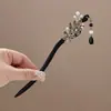Pasador de Pelo con Borla Floral Fresco y Elegante, Nuevo Pasador Diario Estilo Chino, Pasador de Tocados de Ajedrez y Cartas Estilo Chino Dinastía Han