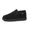 Sapatos de pano de Pequim antigo masculinos de algodão inverno com mais veludo espessados antiderrapantes quentes botas de algodão para pai sola macia sapatos para idosos dropshipping