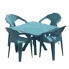 Mesa y Silla de Plástico para Patio Exterior Combinación Mesa para Puesto de Comida Mercado Nocturno Silla con Respaldo Barbacoa Impermeable Protector Solar Playa Exportación