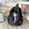 Mochila nueva estilo coreano ins de alta apariencia, fresca, dulce y relajada, con estampado de estrellas, para estudiantes de secundaria y preparatoria, bolsa ligera de doble hombro
