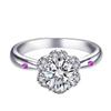 Anillo de Diamante Imitación Mosane Explosiones Transfronterizas Anillo de Mujer a Mozambique Joyería Anillo de Zirconia Anillo de Diamante Anillo de Boda Anillo de Pareja