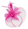 Diadema de Malla con Flores de Plumas Estilo Europeo y Americano Accesorios para Vestido de Novia Tocado Banquete de Bodas Fiesta Flores para el Cabello Accesorios para el Cabello