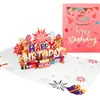 Cartão de Aniversário Estéreo 3D com Música, Luzes, Fogos de Artifício, Design de Bolo, Escultura Criativa de Papel Dobrado, Cartão de Presente para Professores