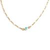 Collar de Acero Inoxidable Jinyiyuan Acero Titanio Baño de Oro de 18K Chapado al Vacío Collar que No se Desvanece Clip Cuenta Esmalte Simple y a la Moda