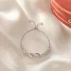 Tendência da moda europeia e americana mais vendida transfronteiriça: Pulseira ajustável símbolo do infinito com diamantes e zircônias para amor eterno
