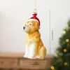Nuevo adorno de plástico para árbol de Navidad de animal en motocicleta de Santa Claus soplado, accesorio de decoración navideña creativa