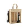 Bolsa de Lino para Vino Tinto Personalizada por el Fabricante Costura Sencilla y Doble Bolsa de Compras de Lona Logotipo Impreso Compartimento Bolsa de Lino