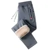 Pantalones Wei para Hombre Otoño/Invierno de Terciopelo Casual Sueltos Deportivos Modernos Largos Cabello de una Sola Pieza para Hombre
